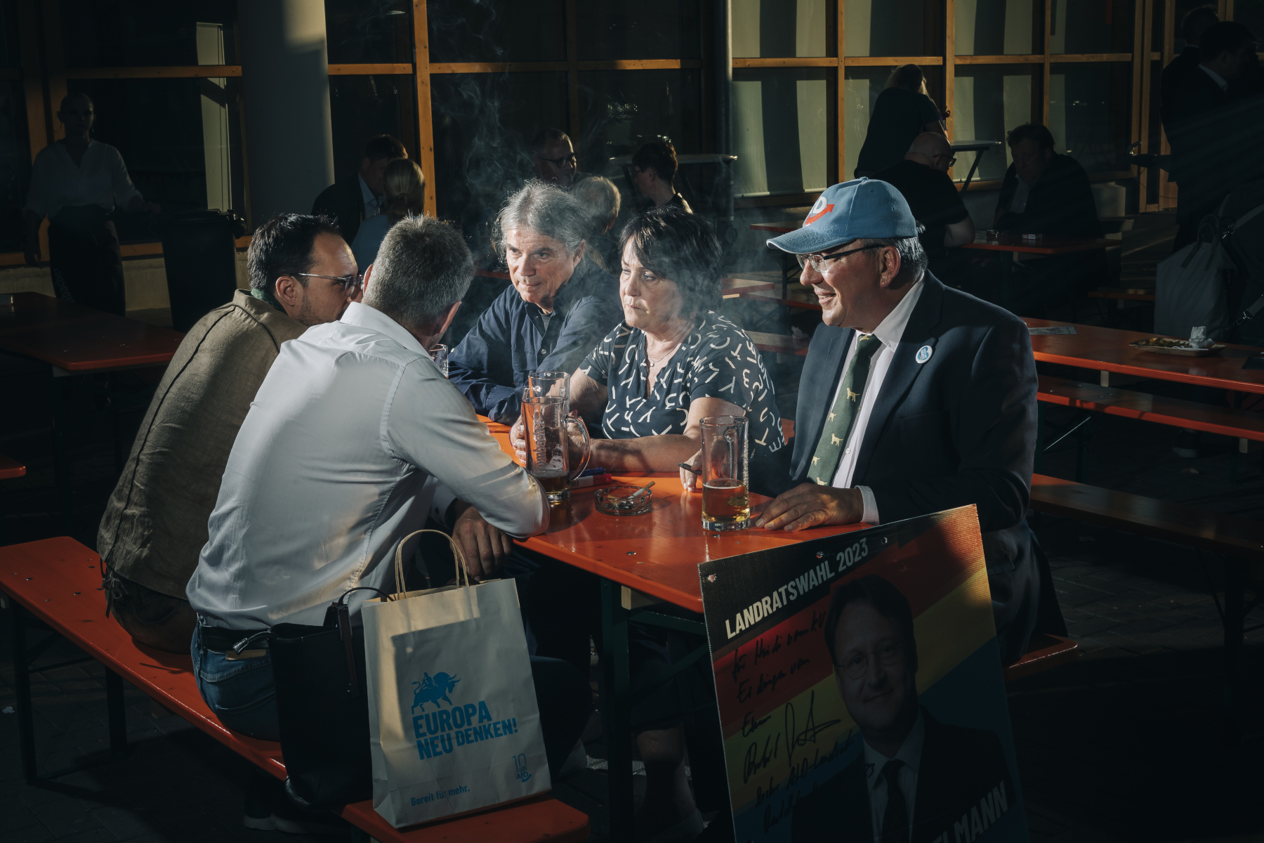 Europa, Deutschland, Sachsen-Anhalt, Magdeburg, 28.07.2023 AfD Mitglieder auf dem AfD Parteitag sowie Europawahlversammlung. Foto: Rafael Heygster